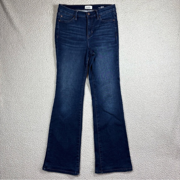 Nicole Miller Denim - Nicole Miller NY SOHO High Rise Bootcut Women Size 8 Stretch Dark Wash Blue Jean